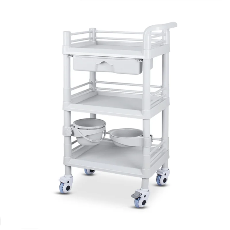 

China Cheap Abs Plastic Hospital Medical Clinic Emergency Medicine Trolley Delivery Medication Drug Dispensing Cart