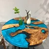 Ocean series river table coffee table solid wood round river coffee table