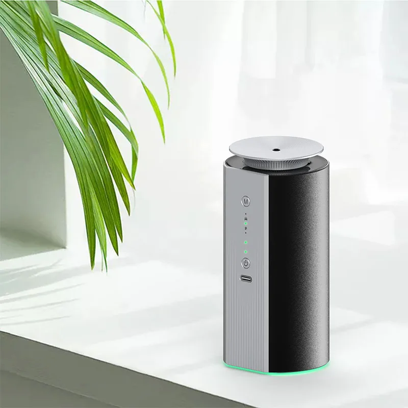 Aroma Pure Essential Oils Metal Portable Hotel Car Nebulizer Diffuser Battery Rechargeable USB Waterless Aromatherapy