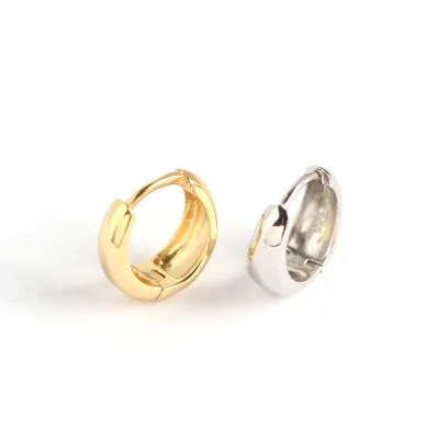 

Minimalist Design Earring Sterling Silver 925 Fashion Hoop Earring For Women Jewelry, As picture