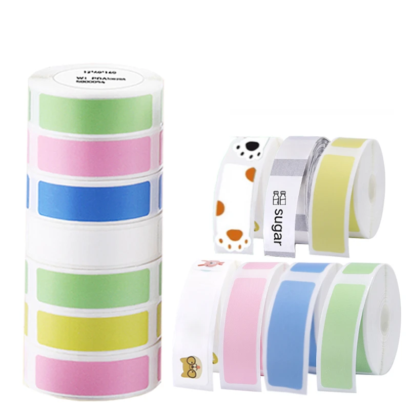 

D11 Self-adhesive Anti-Oil Waterproof Colorful Label Sticker Paper Rolls for D11Printer Impresor Comestic Lab Price Tag Jewelry