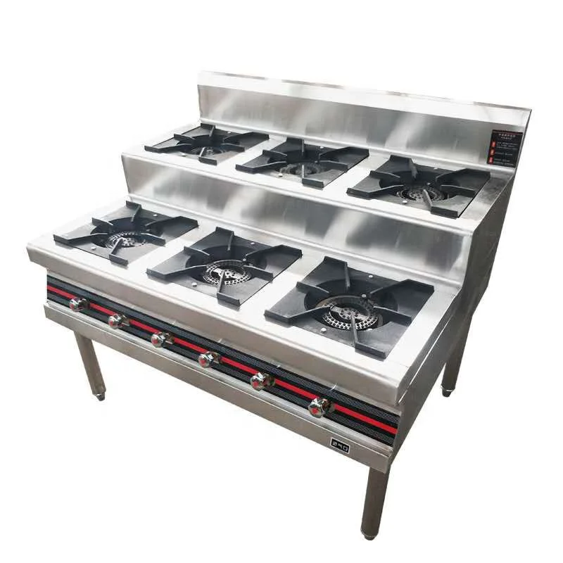 
Factory Hot Sale 2 3 4 6 8 Gas Cooker Burner Stove Stainless Steel Gas Stove 6 head stove 