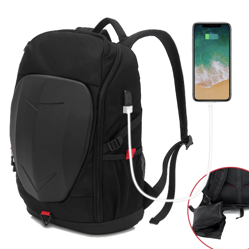 

Kingslong Mochila Motorcycle Waterproof Hard Shell USB Custom Backpack with logo for Outdoor Travel, Black/camo or customized welcome