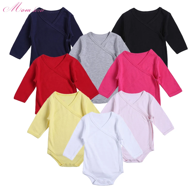 

Wholesale Newborn Infant baby rompers set long sleeve bodysuit Baby Clothes Romper Boy 100 Cotton, Total 8 colors