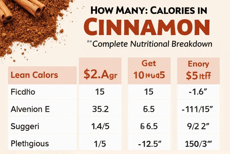 how many calories in cinnamon
