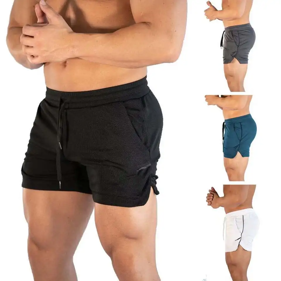 

OEM Mens Gym Shorts With Pockets Double Men Workout Shorts Top Sale Men Sports Shorts