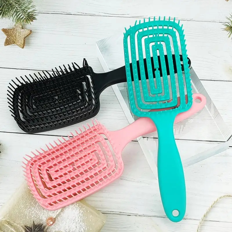 

Professional Salon Beauty Vent Hair Brush Double Sided With Large Tunnel Logo Abs Detangling Shower Private Label Plastic