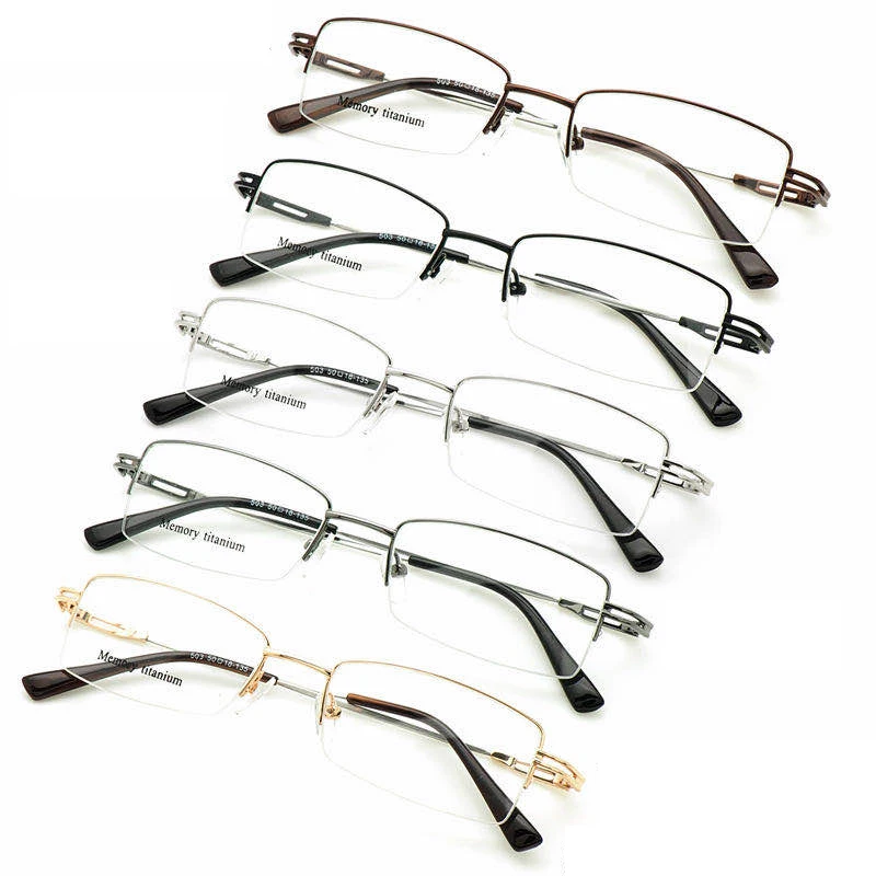 

Custom Metal Prescription Eyeglass Optical Glasses With Memory Titanium Frame Eyewear