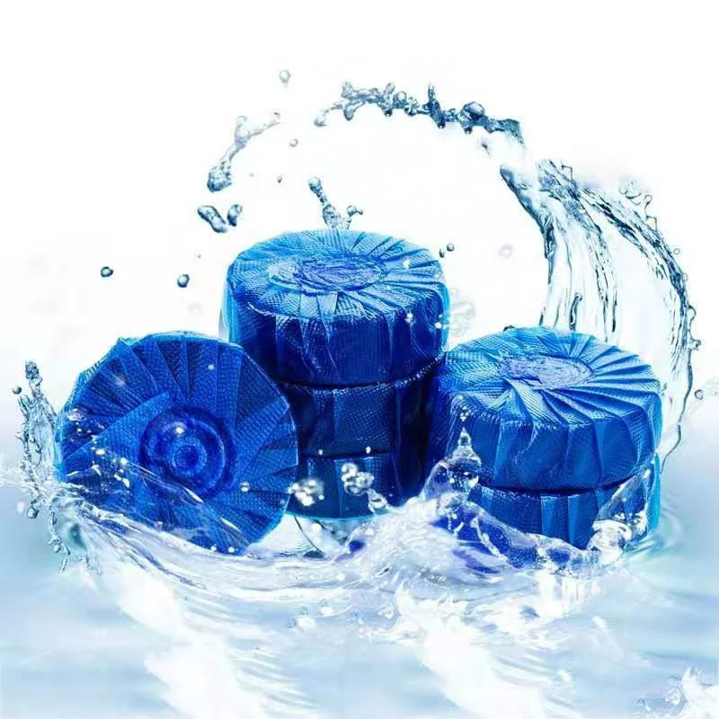 

Automatic deodorizer toilet bowl cleaner flush tablets, Blue/green/bleach