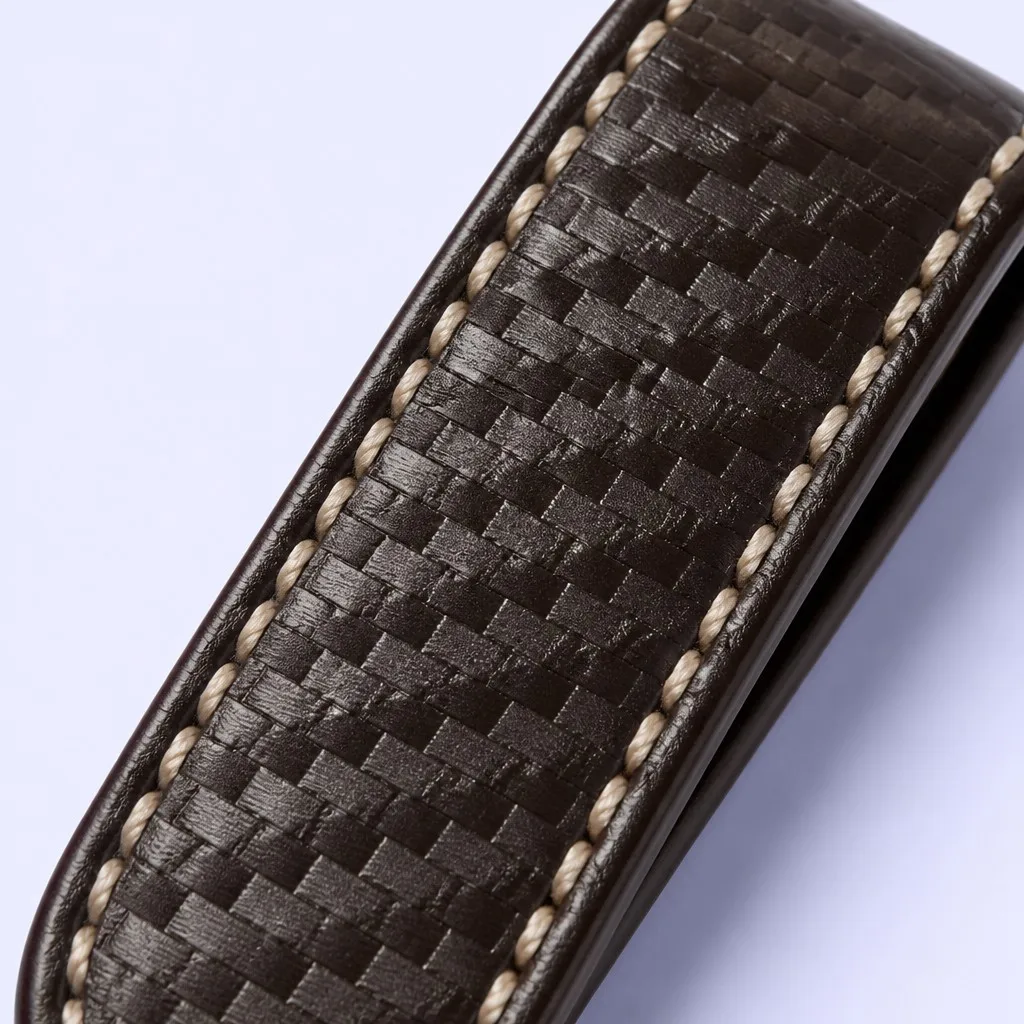Leather weave texture close-up