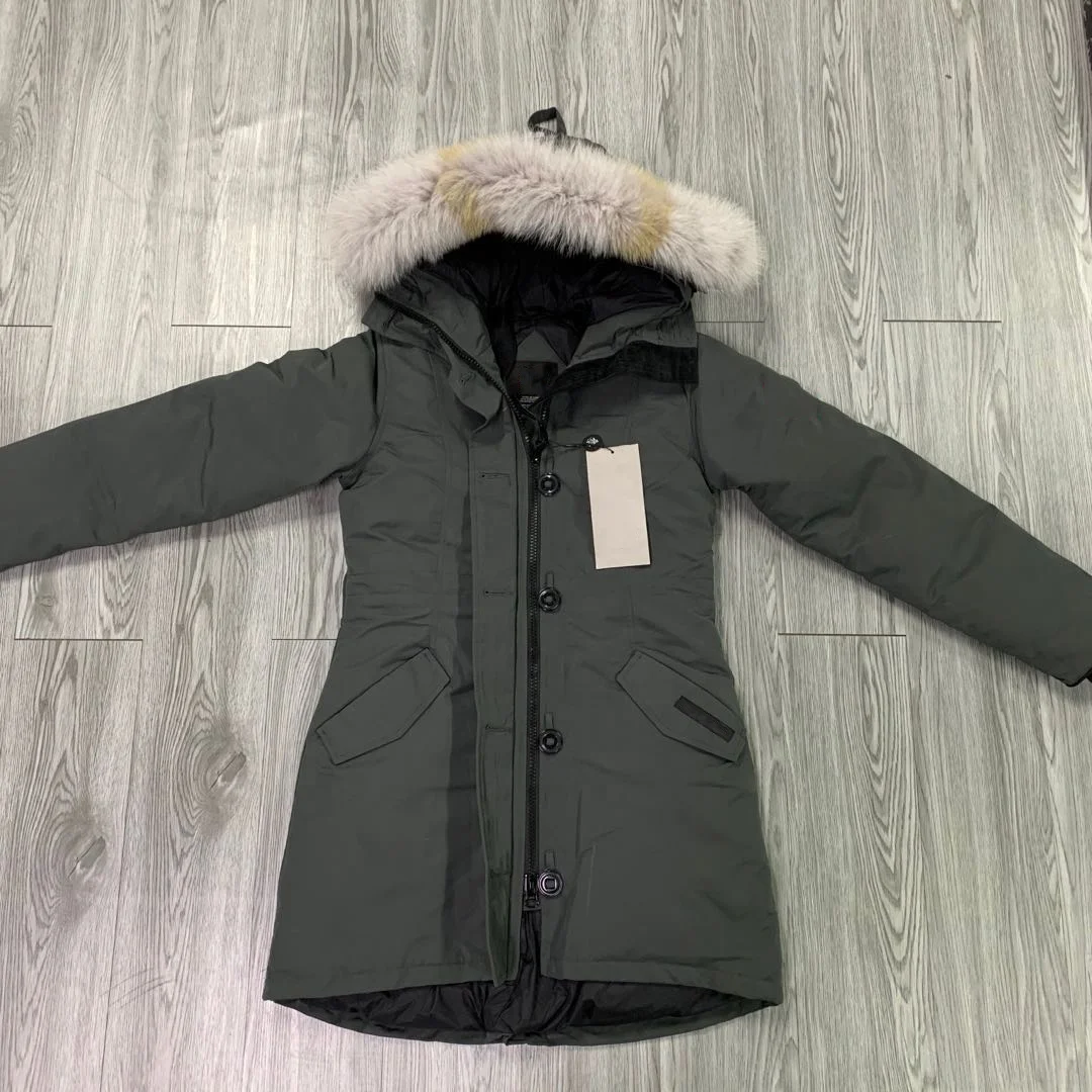 

E40Z Canada CG Winter Rossc1air Jackets White Wolf Fur Goose Windproof High Quality Women Tri11ium She1burne Down Warm Parkas