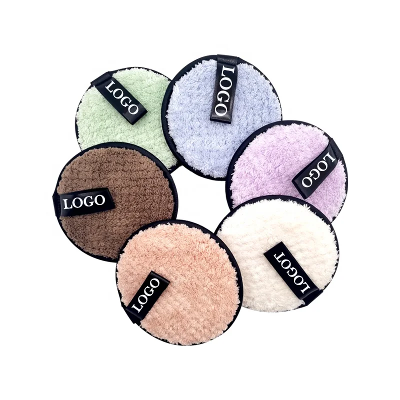 

Reusable Bamboo Makeup Remover Pads with Custom Logo Package, Multiple colors