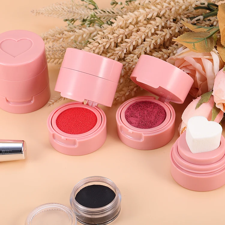 

Wholesale blush palette custom logo cream blush private label heart shaped blush