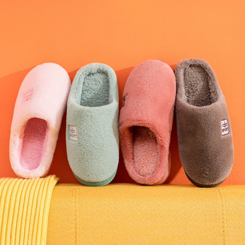 

Autumn and winter new cotton slippers winter lovers home soft bottom warm men and women cotton slippers wholesale