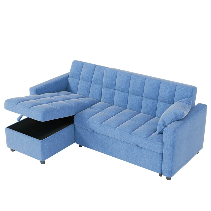 

Home Furniture Sofa Cum Bed L Shape Sectional Sleeper Sofa, Optional