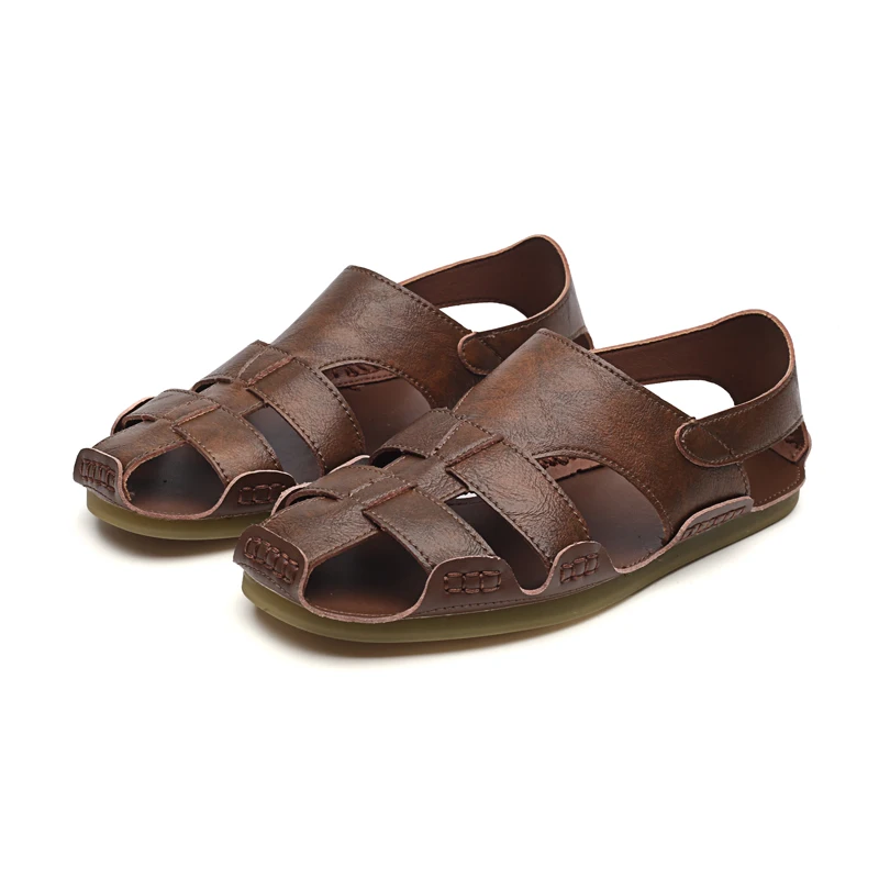 

Men Pu Sandals and Slippers Arabic Slippers Casual Light SPORT Strap Cross Customized men sandals