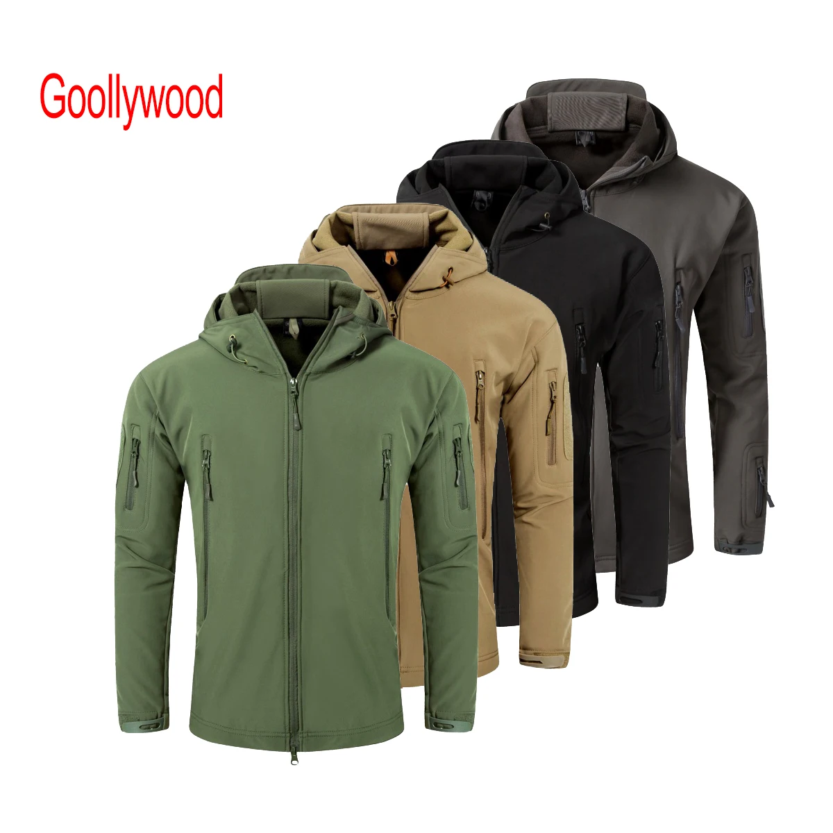 

Men's Military Tactical Combat Jacket Softshell Hoody Winter Jacket Coat Army Uniform Waterproof Membrane Bonded