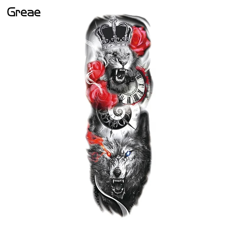 

Free Shipping Wholesale Men's Full Arm Tattoo Sticker