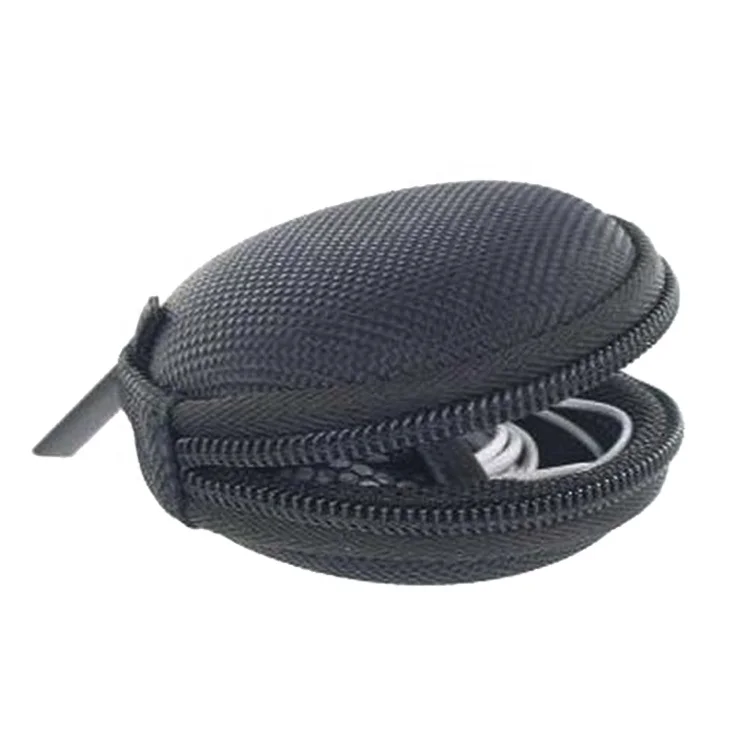 

Mini Zipper Earphone Headphone SD Card Bag Box Carrying Pouch Storage, Black