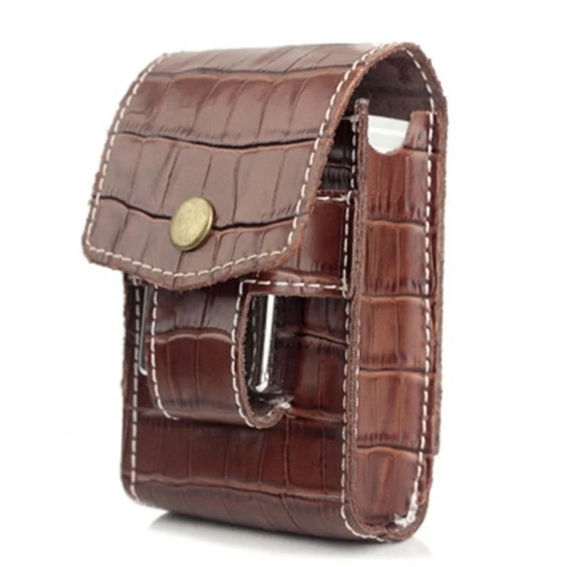 

Portable 20pcs Leather Cigarette Case Small Multifunction Fashion Cigarette Box jhcentury, Black/blue/brown/burgundy