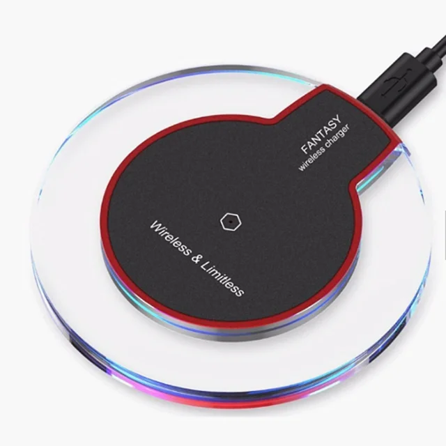 

Hot sale Fast LED USB Wireless Charger Pad with charging indicator, Black