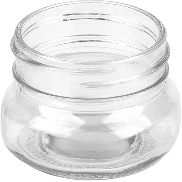 

in stock regular mouth round square shape 4oz 150ml mason with metal lid