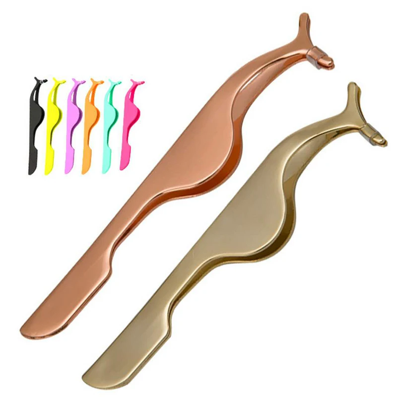 

Qingdao Manufacturer Stainless Steel Colorful Applicator Eyelash Extension Tweezers
