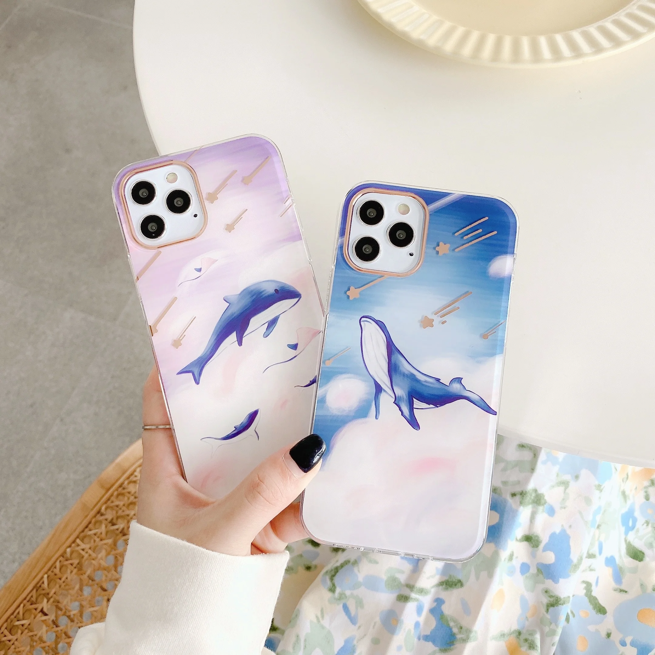 

TPU PC Fashion electroplating IMD Pattern cell back cover Mobile Phone Case For Iphone 12mini 5.4 12 12pro 6.1 12pro max 6.7, Multi-color, can be customized