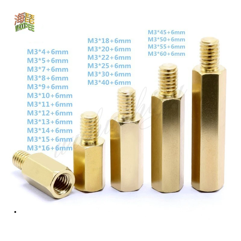 Details about   M5 x 40 mm 7 mm Male to Female Hex Brass Spacer Standoff 3pcs 
