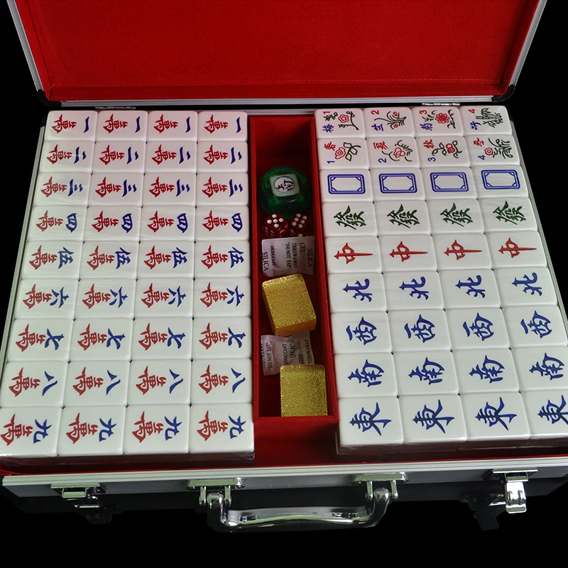 

Luxury crystal 40 gold and silver acrylic best chinese tiles malaysia hand made pilipino set aluminum cases factory mahjong, Gold/silver
