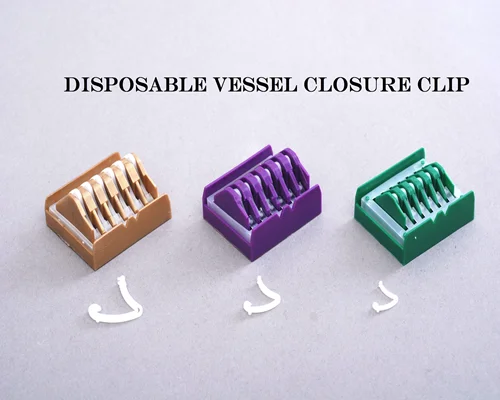 Disposable tissue closure clip, vascular clip
