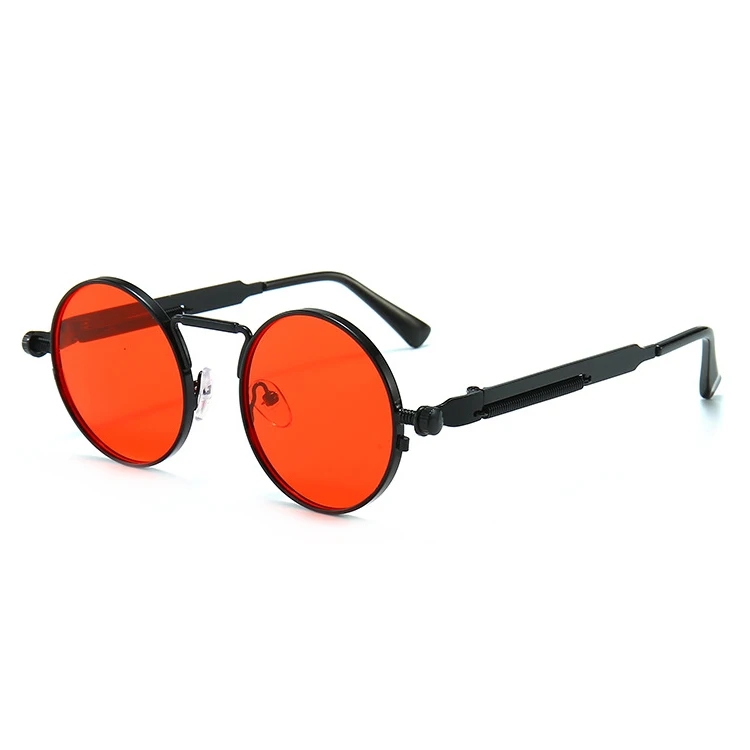 

2022 New Arrival Sun Glasses Wholesale Steampunk Glasses Round Retro Vintage Sunglasses UV400