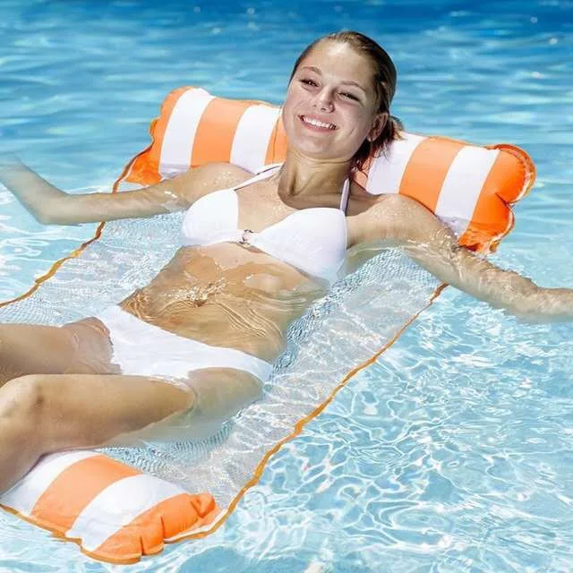 

Wholesale Summer Water Hammock Foldable Beach Floating Row Inflatable Pool Float Floating Bed, Picture