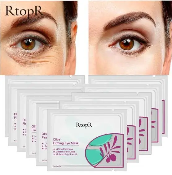 

RtopR Olive Collagen Eye Mask Face Skin Care Firming Ageless Anti Aging Eye Bag Dark Circles Puffiness Eye Care