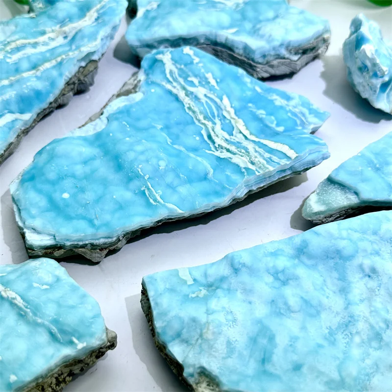 High Quality Crystal Crystal Craft Larimar Specimen Healing Stones Palm for Decoration