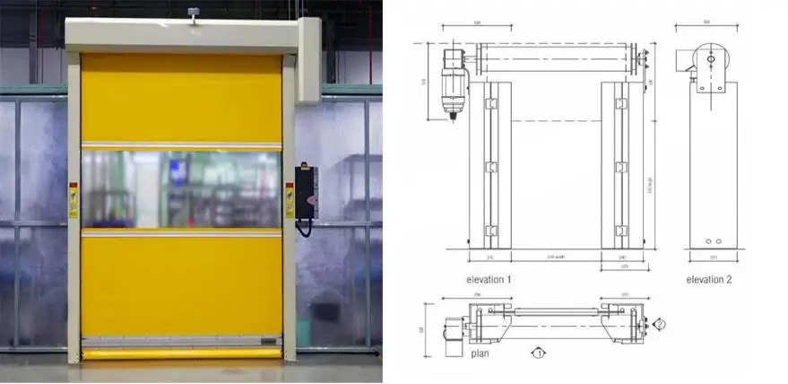 product-30004000mm High Speed Roll Up Door High Speed pvc Door For Industrial-Zhongtai-img-1