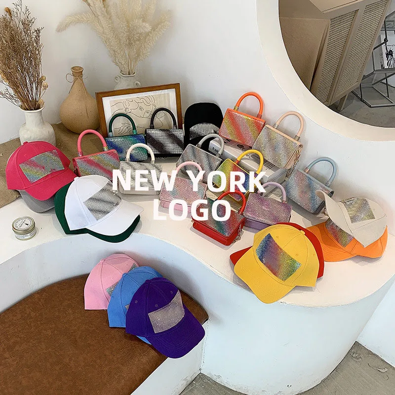 

New York baseball hat and purse set Yankee LA Detroit ny purse and hat set women hand bags nyc purse ladies handbags women bags, 13 color
