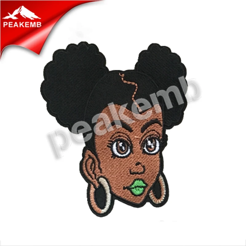 

Factory supply Black Queen embroidered patch iron on, Custom color