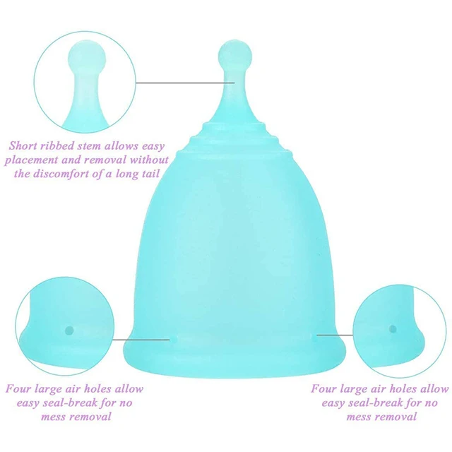 

25ml/35ml Registered 100% Medical Grade Silicone For Women Lady Cup Silicone Reusable Organic Menstrual Cup, White,blue,purple,pink