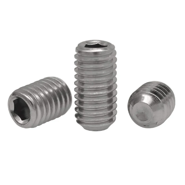 
M12*10-M12*40 SS Hexagon Socket Set Machine Screw With Flat Point 