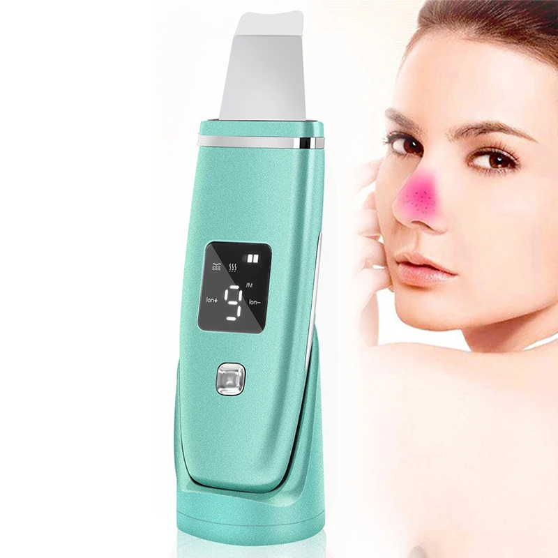 

2021 Private Label Facial Spatula Skin Scrubber Ultrasonic Face Cleaner