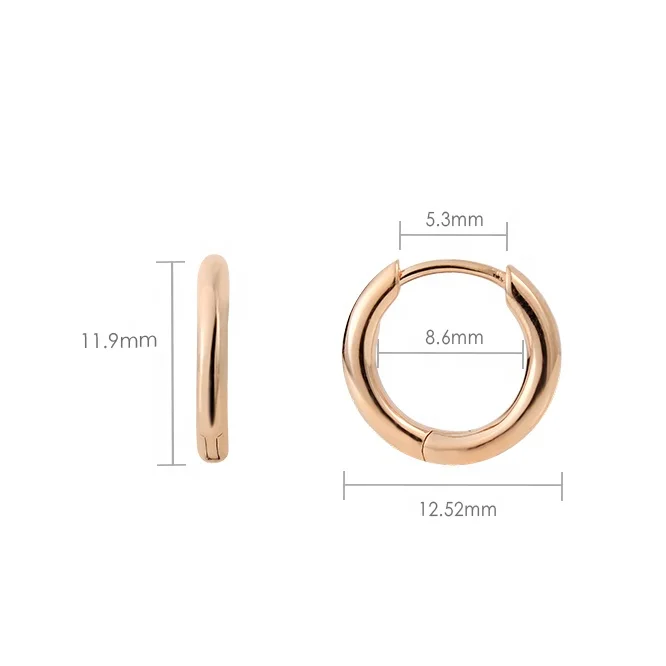

Hoop Earrings 925 Sterling Silver for Women Men Gift Wedding Gold Jewelry Charms