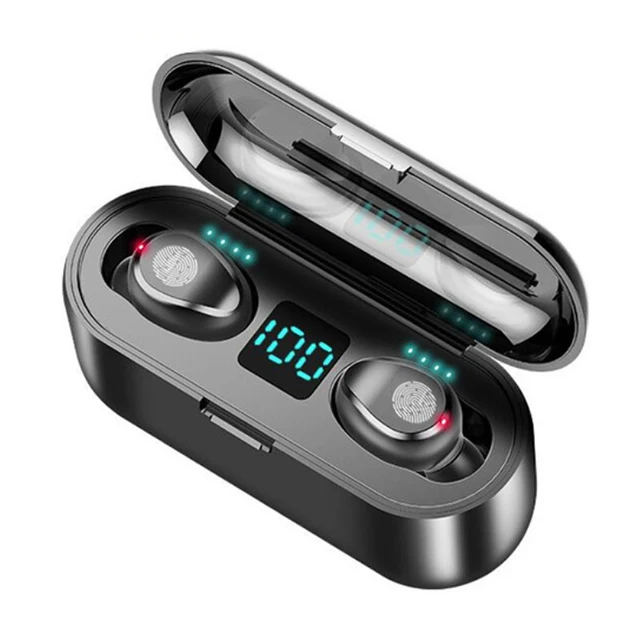 

UUTEK Top1 Seller 2021 Factory Price F9-8 Tws Wireless Earphones Powerbank Power LCD Display F9 Earbuds Wireless Headphones