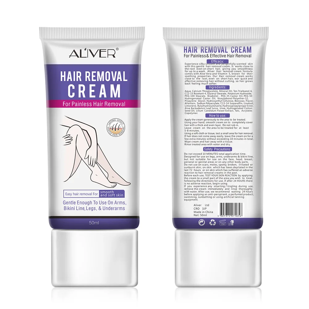 

ALIWER Wholesale Gentle And Non-irritating Body Chest Legs Hair Removal Cream For Men, White