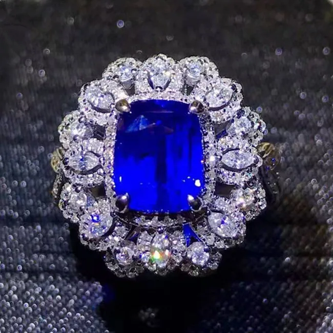 

Sri Lanka gemstone jewelry with diamond 18k gold 1.54ct natural unheated royal blue sapphire necklace pendant ring dual use