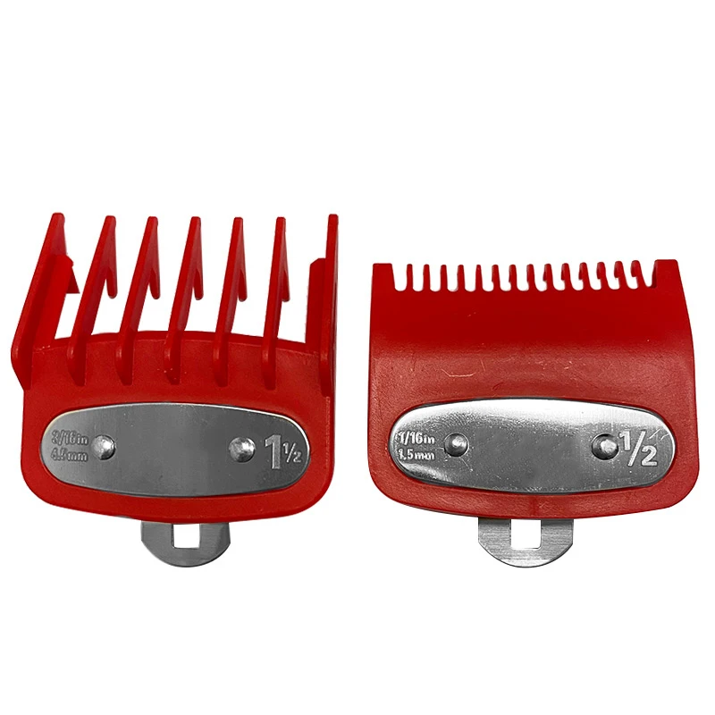 

2pc suit Professional Big 1919 JM101 Hair Trimmer Cutting Guides Combs guide combs Replacement Guards Set, Black, red, white, transparent, light green