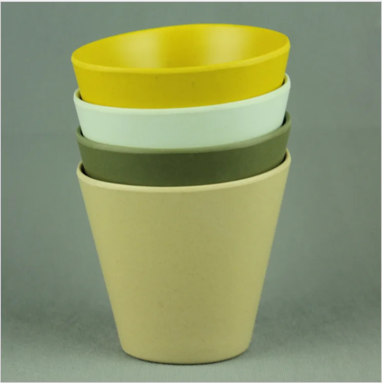 

Irregular bamboo fiber cup, degradable material custom wheat straw corn flour melamine cup