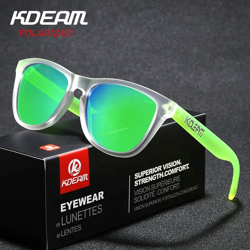 

KDEAM 2019 trendy sunglasses classic unisex cycling TR90 sunglasses polarized, Custom colors