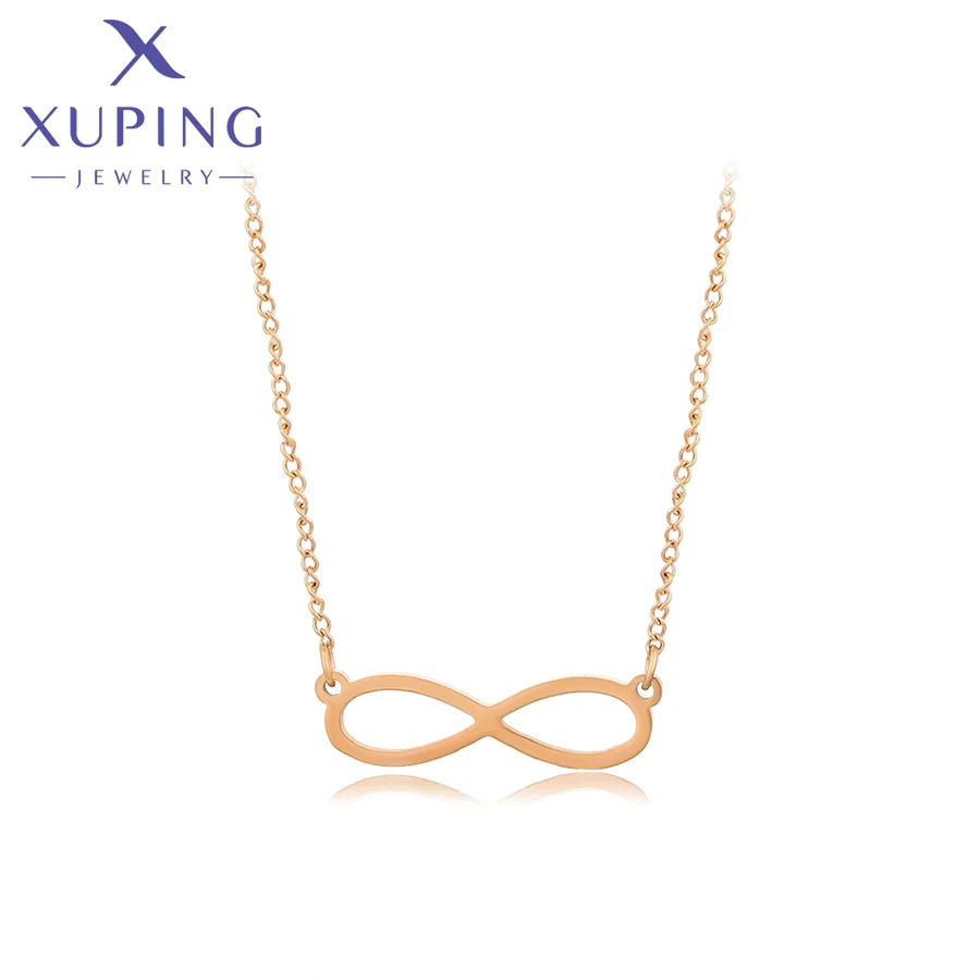 

14N2352701 Xuping jewelry wholesale fashion 18Kgold Cute delicate simple bow necklaces for girls stainless steel necklace