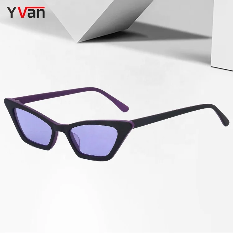 

Yvan Custom Logo New Fashion Women Vintage Cat Eye Retro Acetate Sun glasses Sunglasses